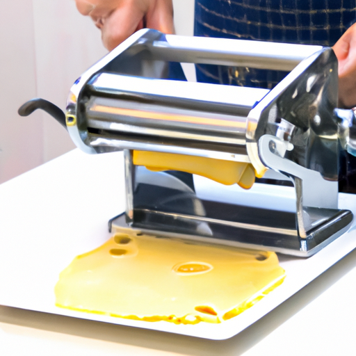 De pastamaker die deeg uitrolt tot een lasagnevel