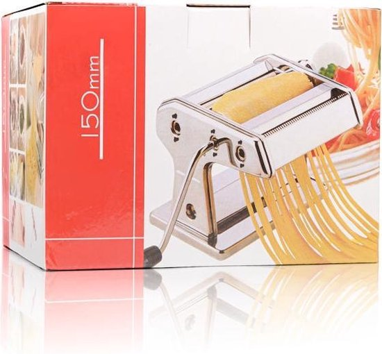 Decopatent® pastamaker pastamachine van rvs 15 cm pasta rollerbreedte pastamachine pasta machine incl. handige tafelgreep lvo05p5g5ovd