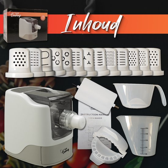 Ilc kitchen elektrische pastamachine met droogrek 13 pasta types 3j0026rjxdgp rplq00