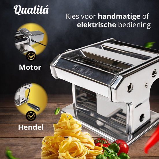 Qualitá pastamachine elektrisch – pasta maker – pasta machine – rvs jlmm7mepxaxl wlqn2qg