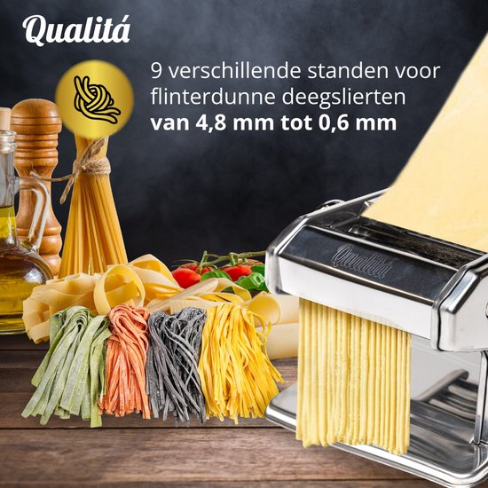 Qualitá pastamachine met pasta droogrek pasta maker elektrische en handmatige pasta machine box2own1wdzn ovxj1zn